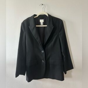 Classic Black Boyfriend Oversized Blazer XS